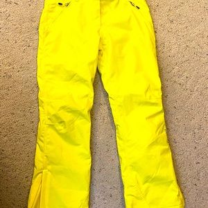 Karbon yellow women’s ski snowboard pants size 8